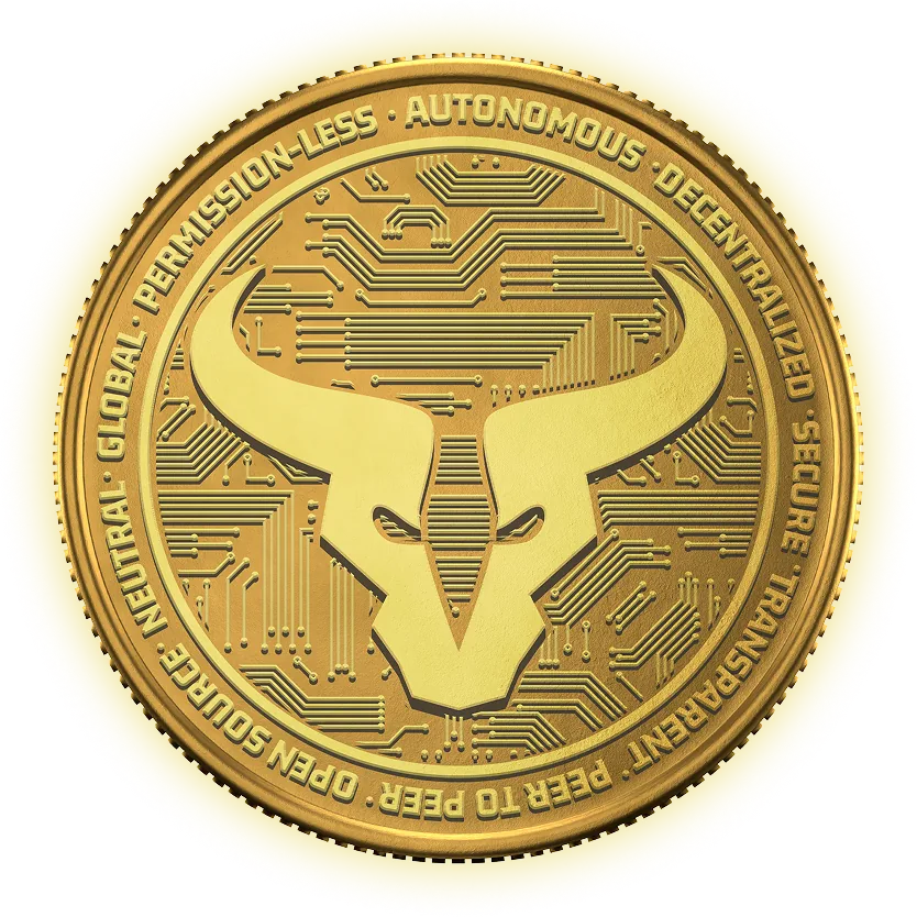 Bull Coin facing front