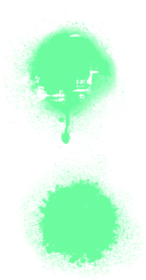 Two Green Splotches