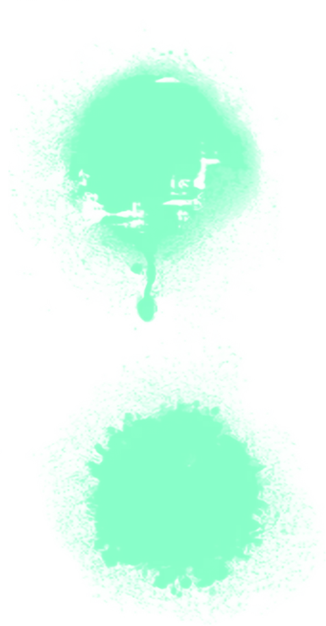 Two Mint Green Splotches
